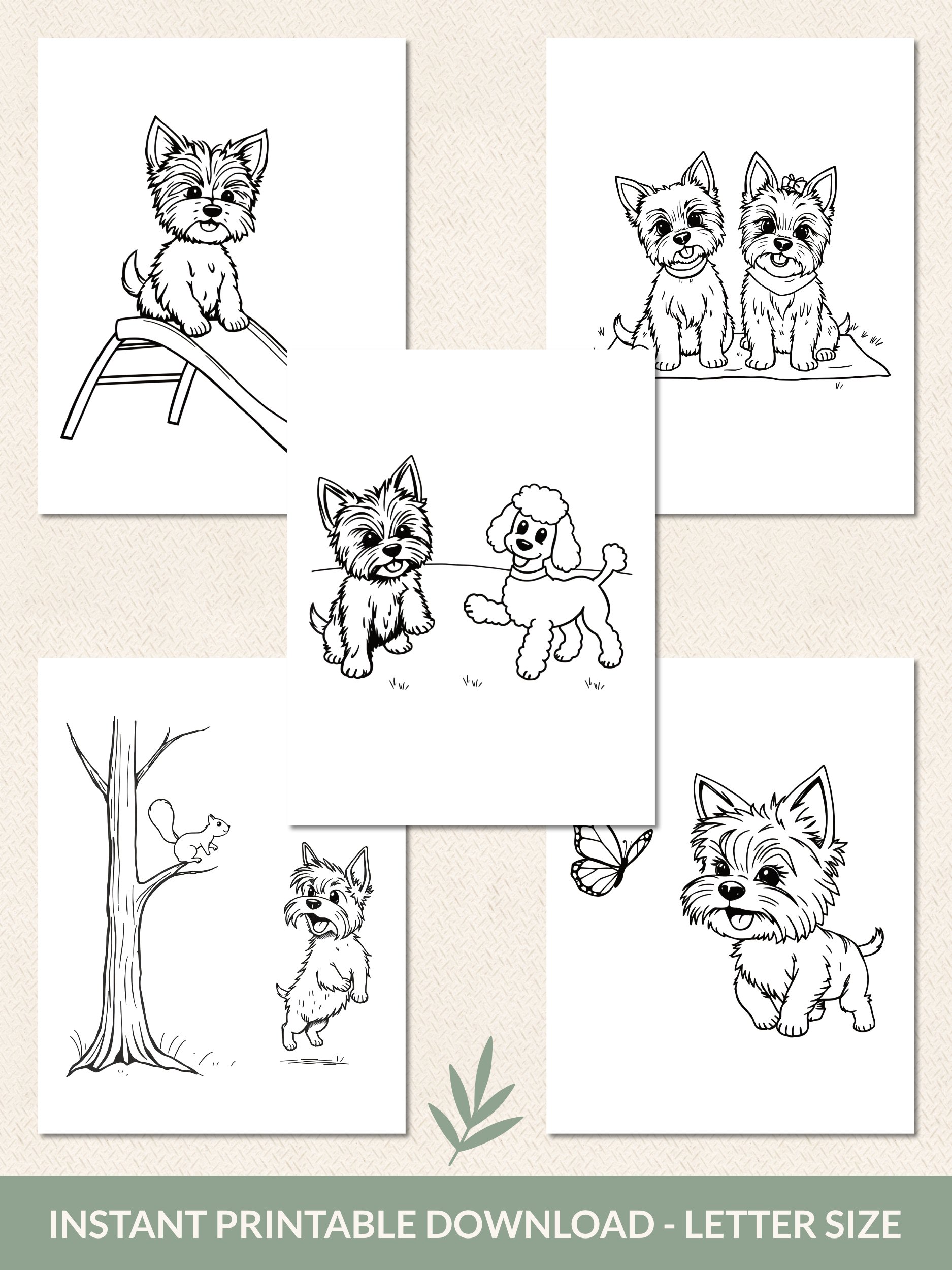 Printable Cute Yorkie Dog Coloring Pages – 34 Fun & Easy Designs product image (7)