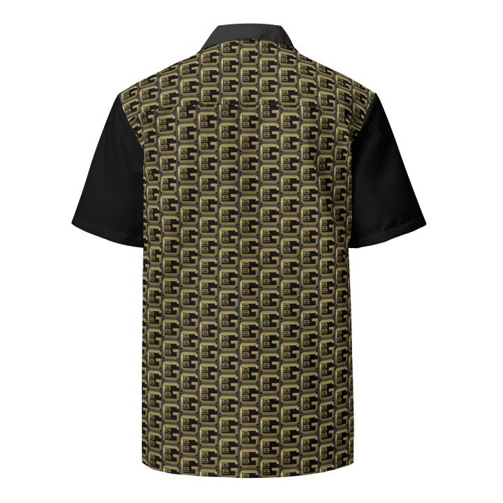 Black Blessed by God Designer Logo in Back Button-up Shirt product image (2)