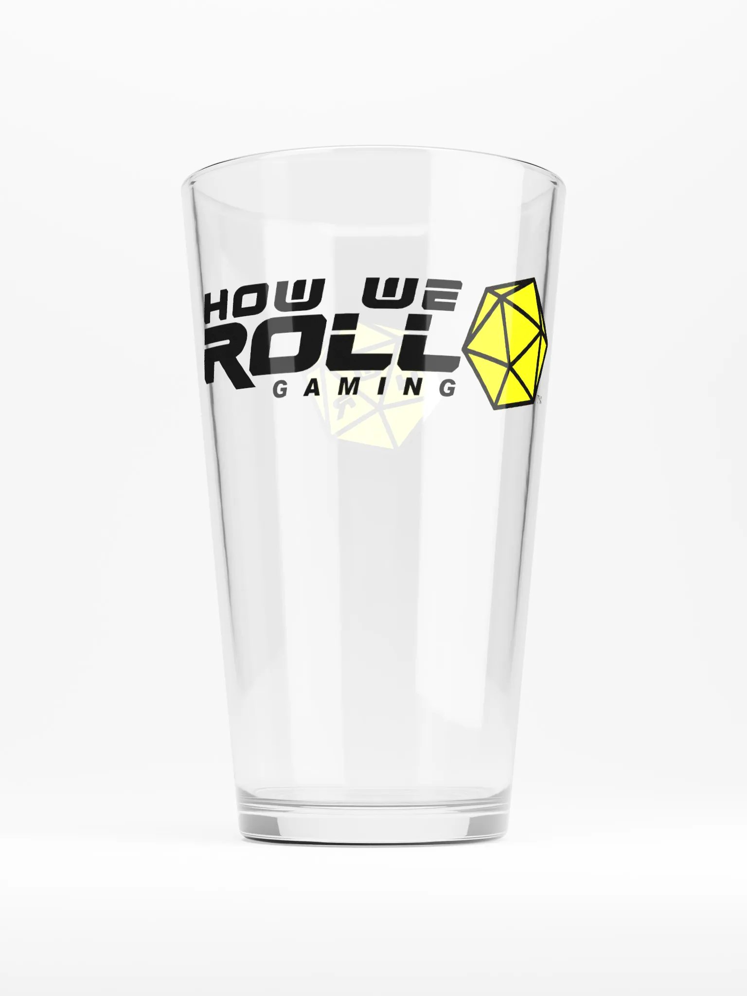 How We Roll Gaming Pint Glass product image (1)