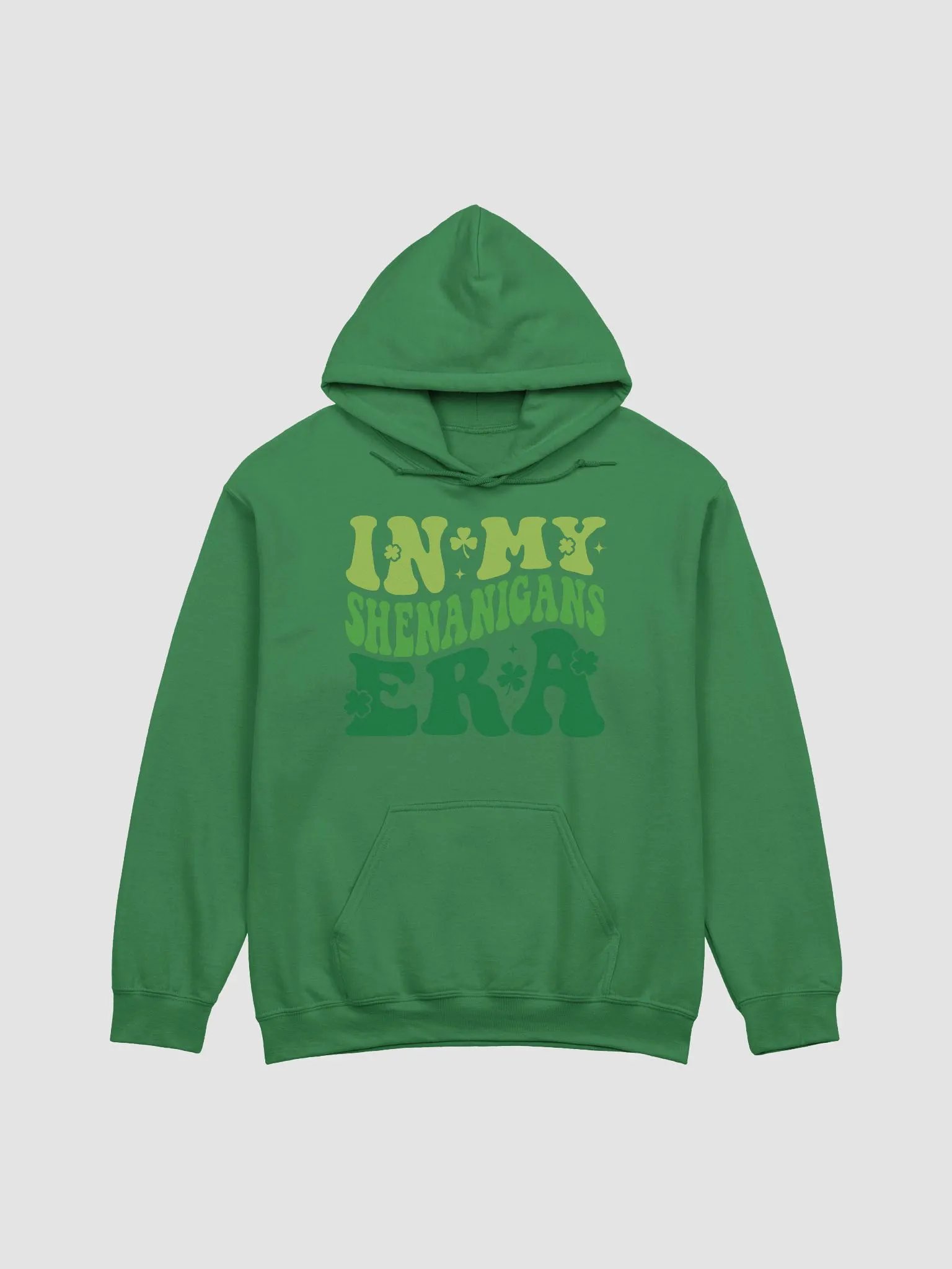 In My Shenanigans Era ☘️ Gildan Classic Hoodie in Irish Green with Bright, Vibrant Print product image (2)