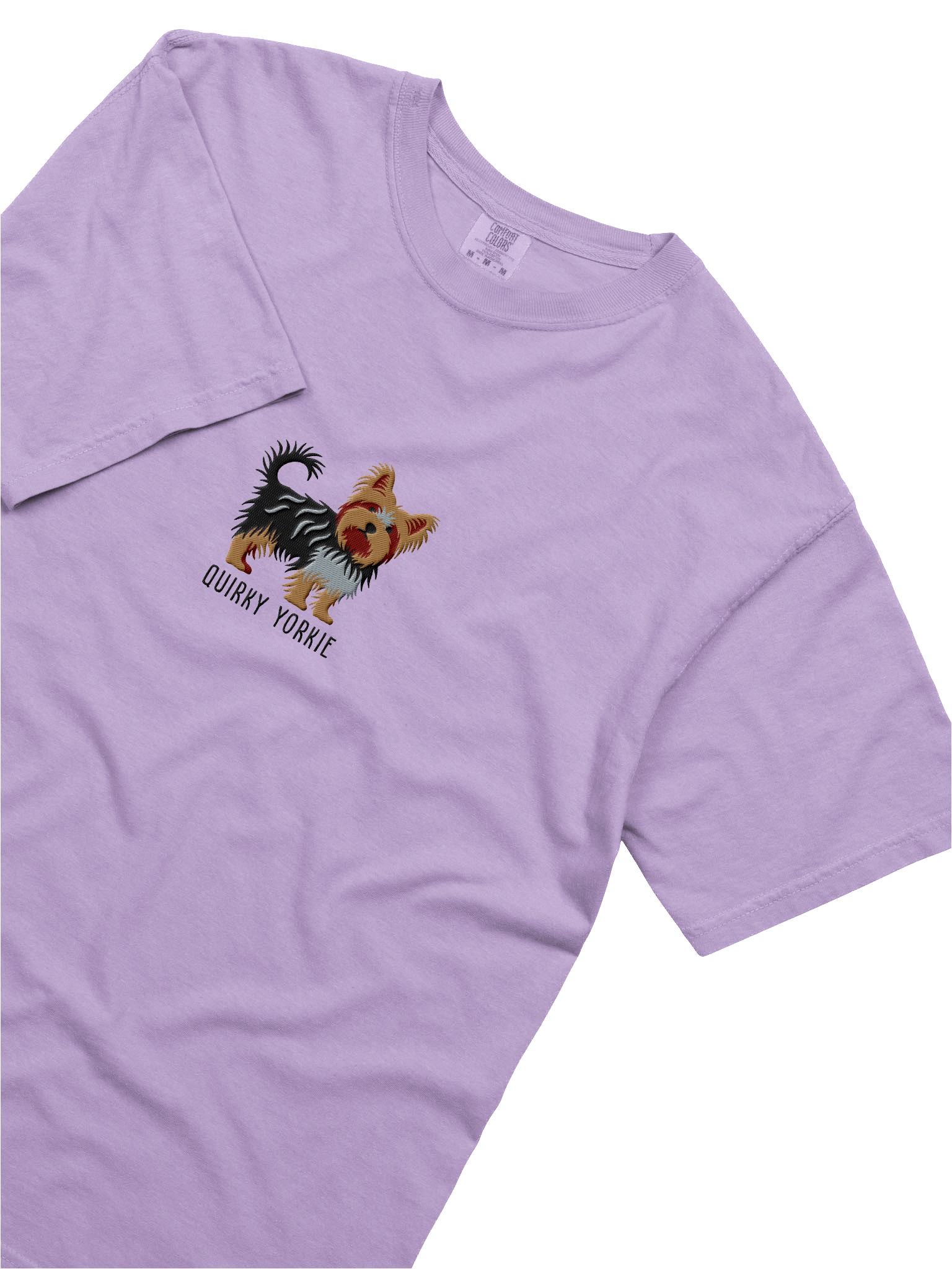Quirky Yorkie T-Shirt(Embroidered) of a Yorkshire Terrier(2) product image (35)
