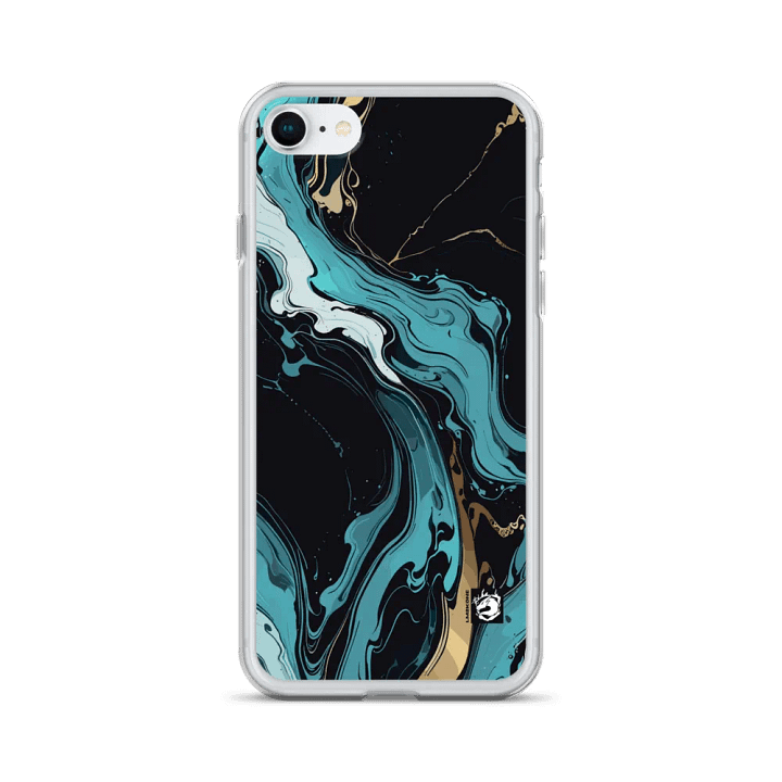 Blue Golden Marble iPhone® Case product image (1)