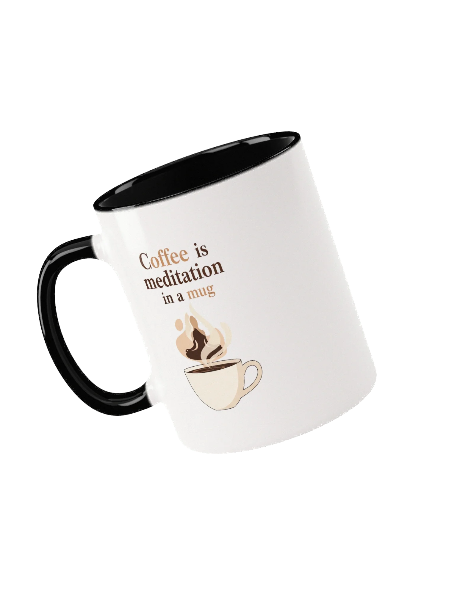 Coffee Is Meditation in a Mug – Inspirational Ceramic Coffee Mug for Mindful Mornings product image (3)