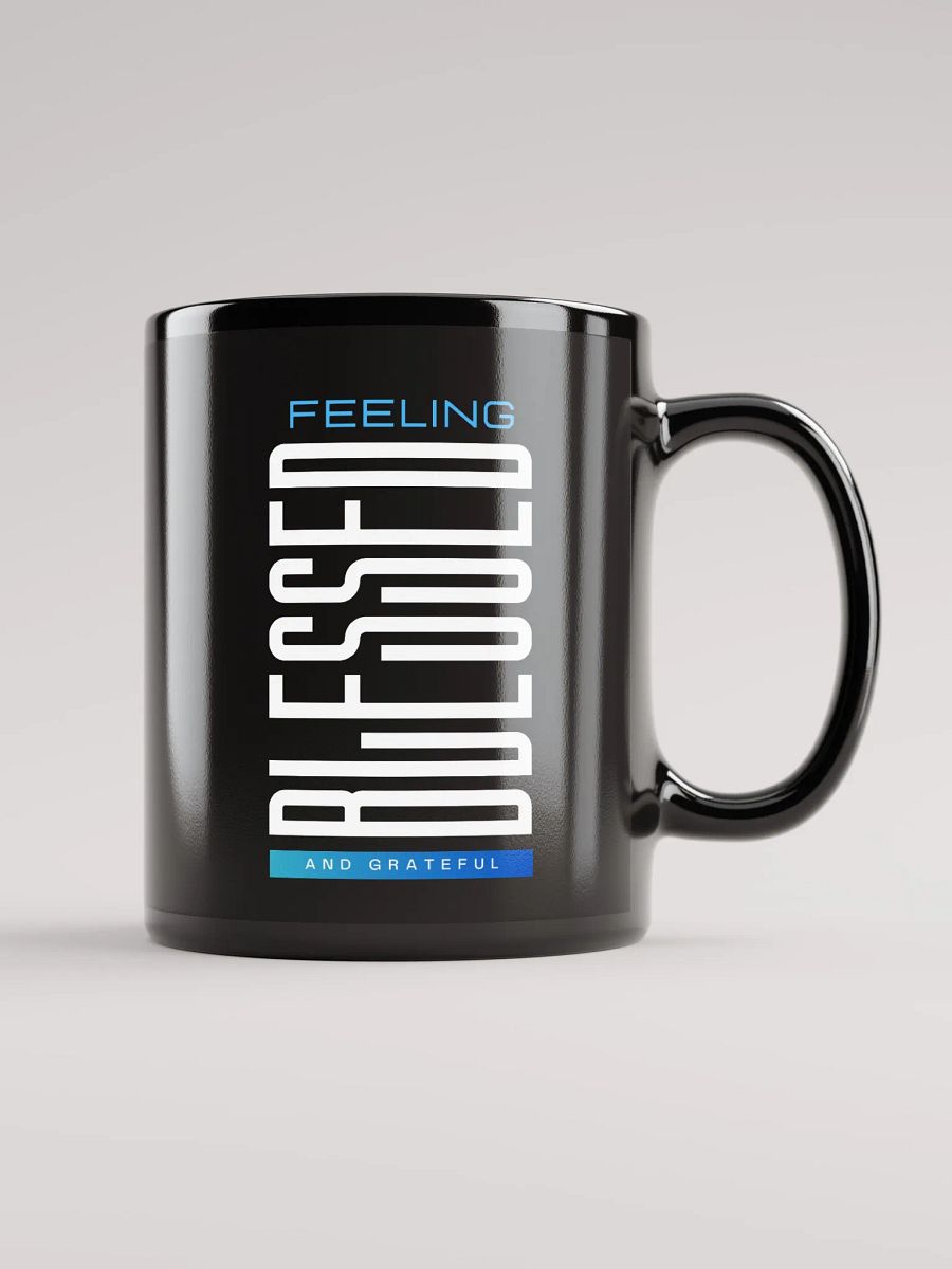 Feeling Blessed Black Glossy Mug product image (2)