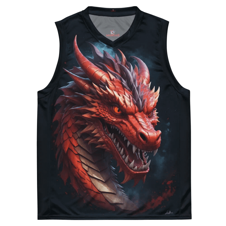 Fiery Dragon - Unisex Basketball Jersey UPF50+ protection product image (2)