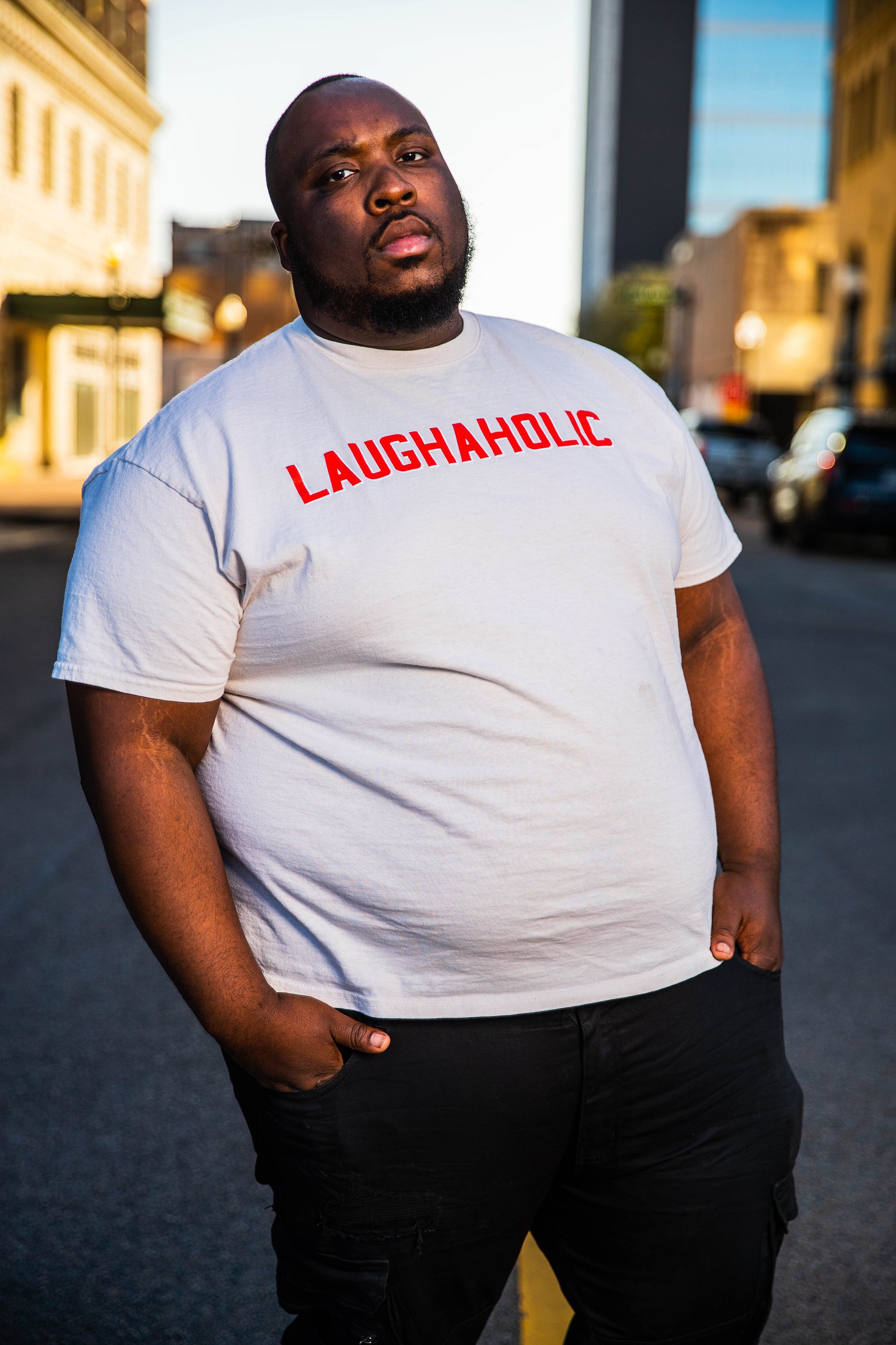 Laughaholic T-Shirt (Natural) product image (1)