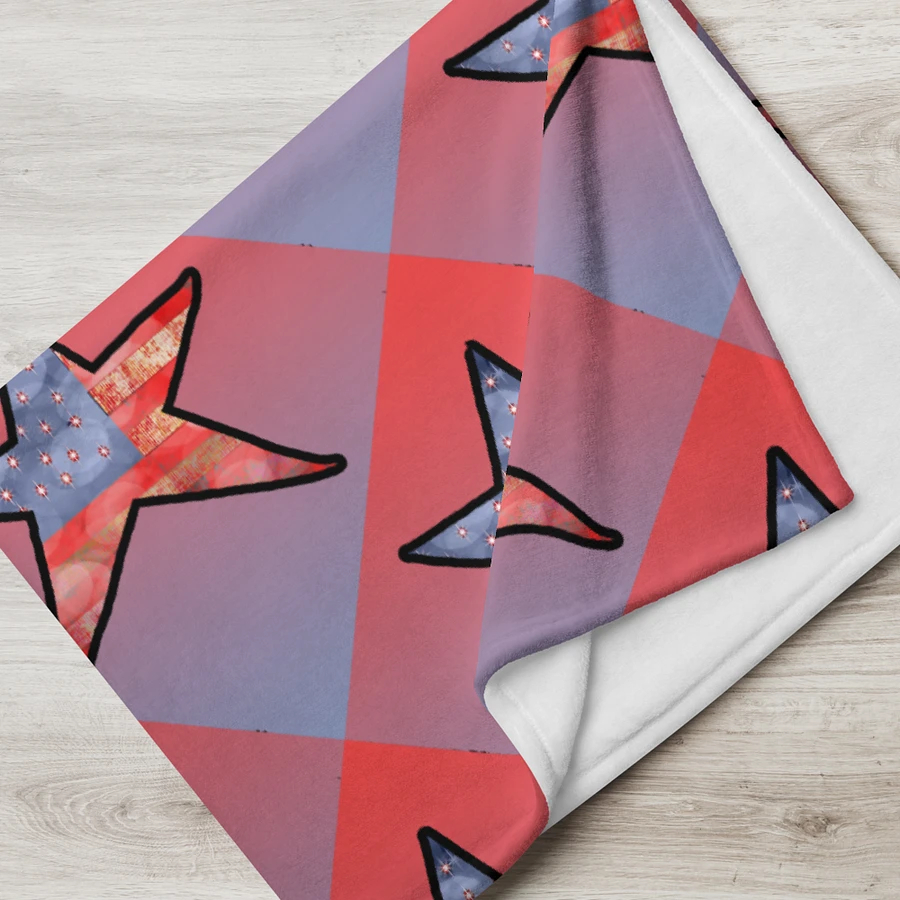 American Flag Star Pattern Throw Blanket product image (17)