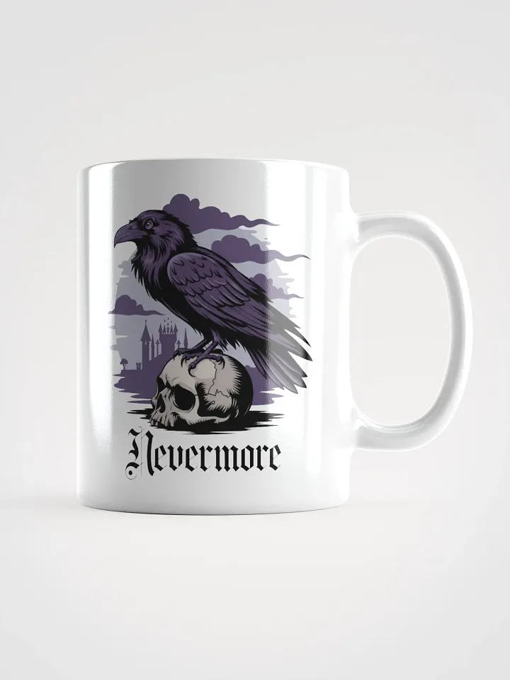 Gothic Raven Edgar Allan Poe White Glossy Mug product image (3)