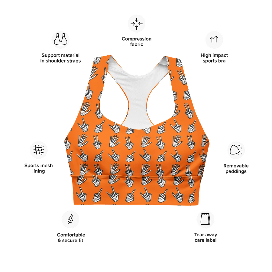 Bone Zone pattern sports bra product image (6)
