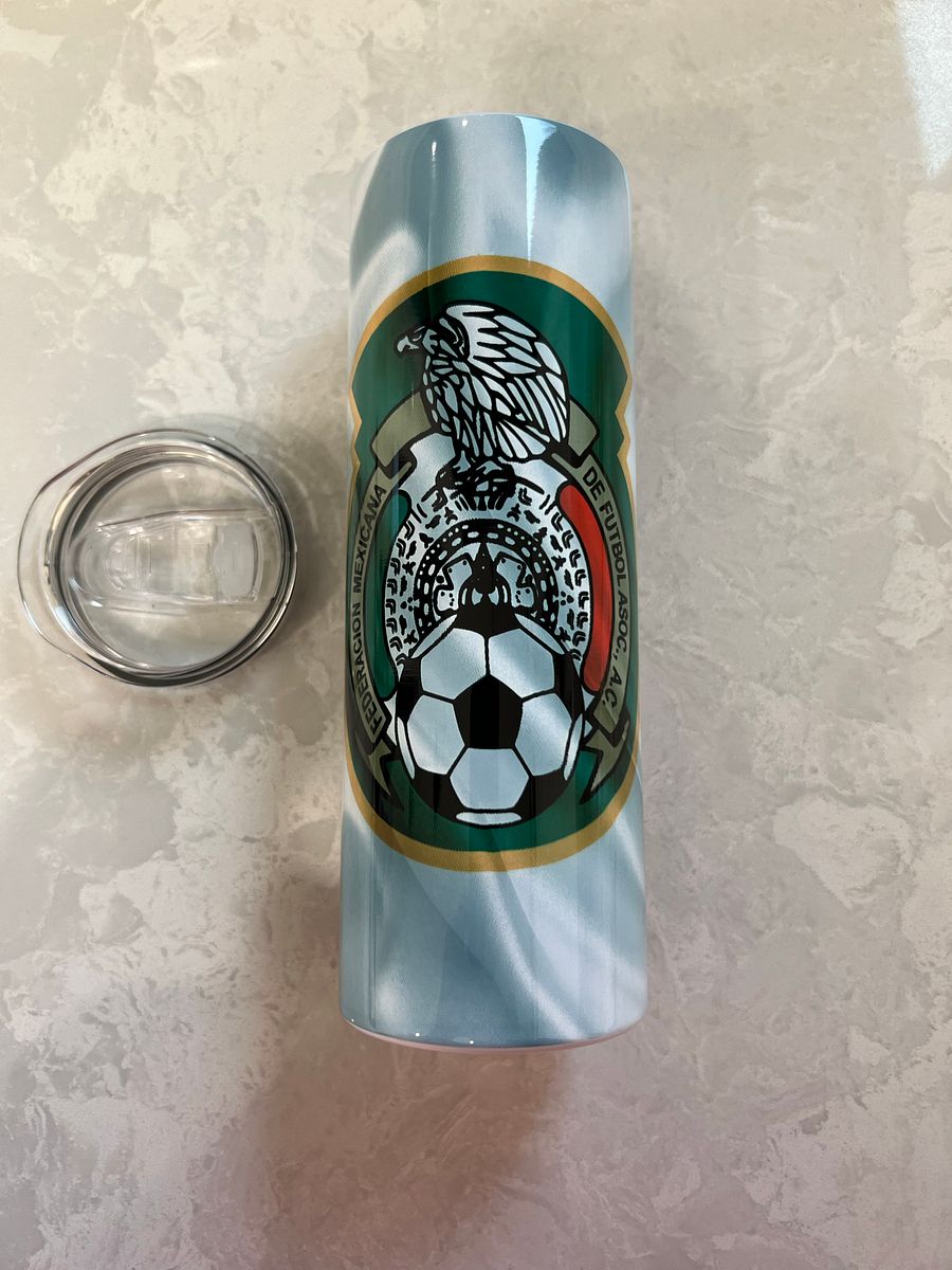 Futbol Mexicano Tumbler Cups | 20oz Skinny Tumbler | Personalized Tumbler | Mexican Tumbler with Straw product image (1)