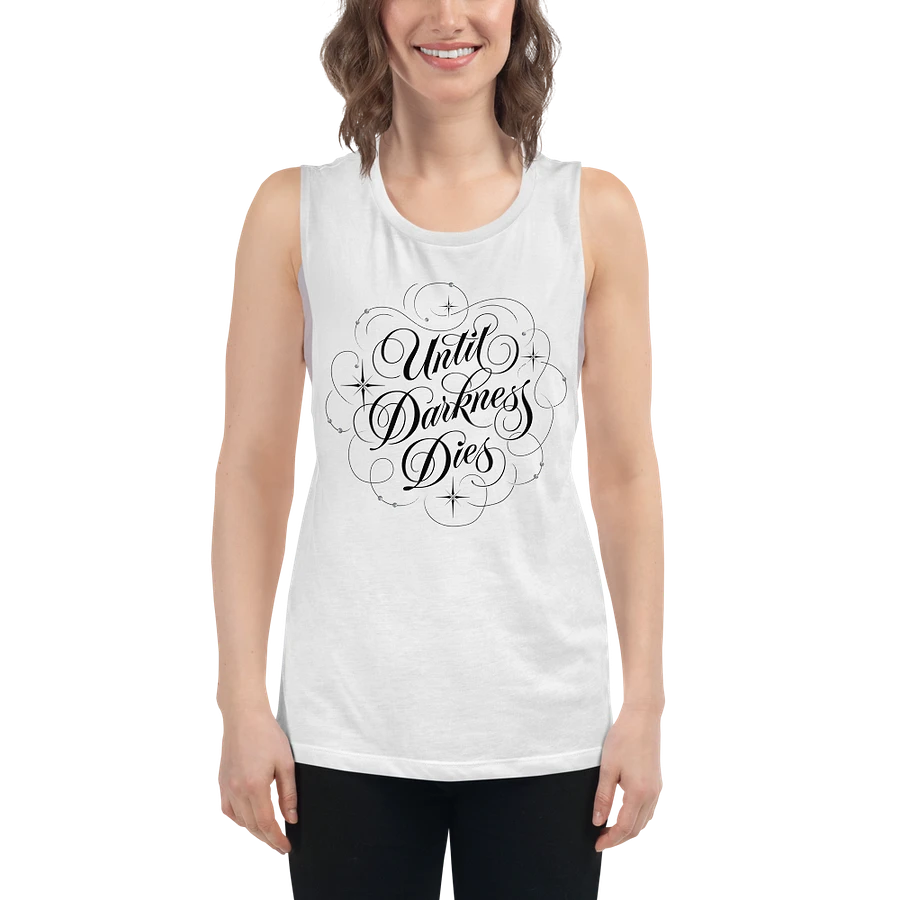 Until Darkness Dies (swirls design) Bella+Canvas Women's Flowy Muscle Tank product image (51)