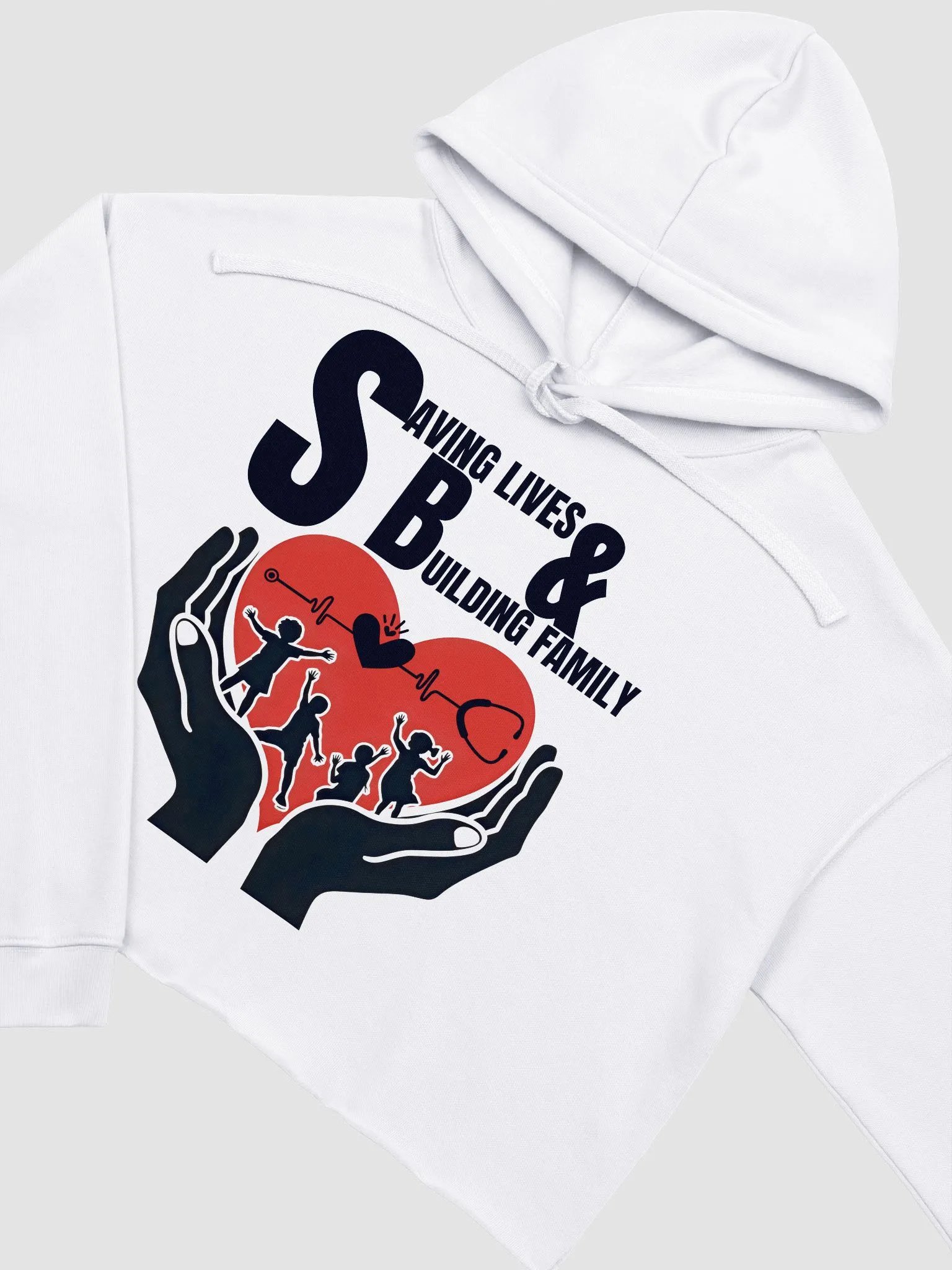 Saving Lives & Building Family Crop Hoodie product image (11)