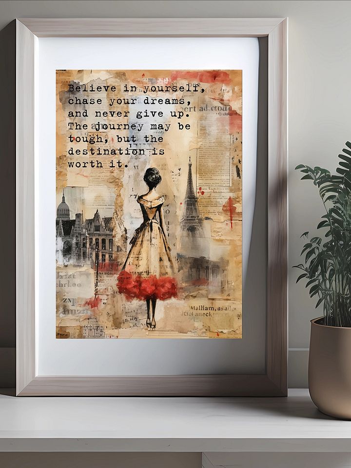 Believe in Yourself: A Retro-Inspired Poster Celebrating Beauty and Strength product image (1)