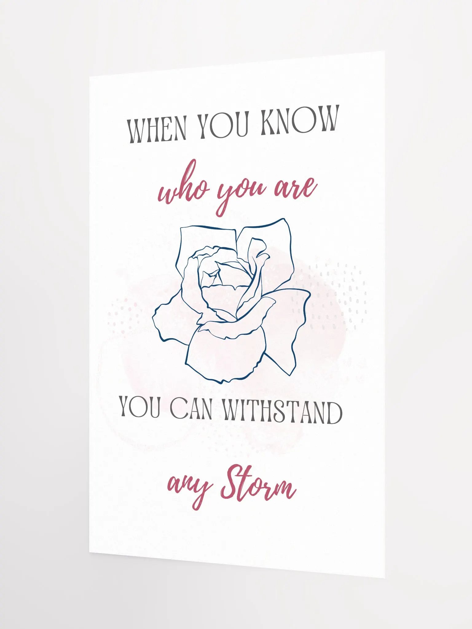 Resilience Rose: Inspirational Matte Poster product image (7)