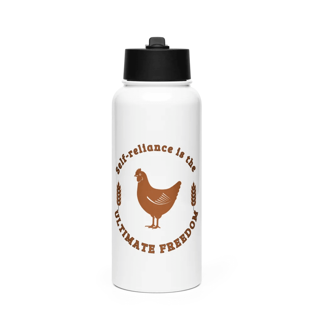 Self-Reliance Chicken Stainless Steel Water Bottle product image (1)