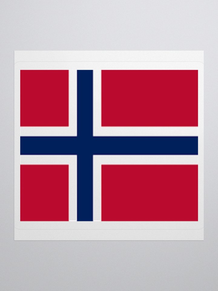Exclusive Norwegian Flag Kiss-Cut Stickers - High-Quality Vinyl, Multiple Sizes product image (3)