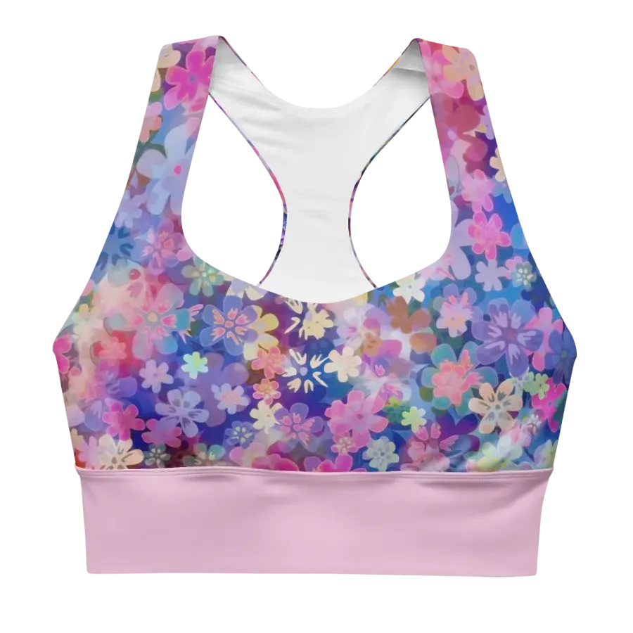 Relax in flowers Recycled Longline Sports Bra product image (2)