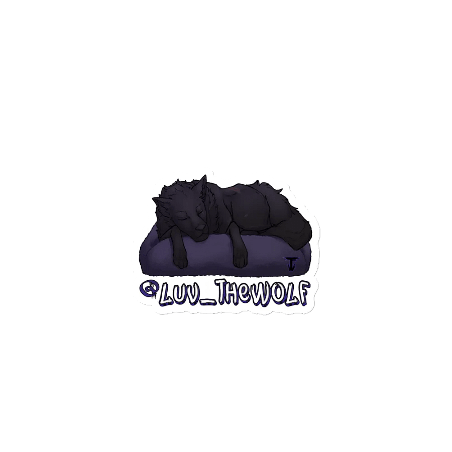 "The Slumbering Wolf" Die-Cut Magnet product image (1)