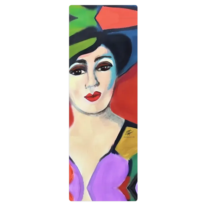 Donna with Hat Yoga Mat product image (1)