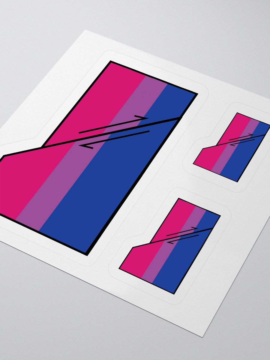 Faulted Pride Flags- Bi Sticker product image (3)