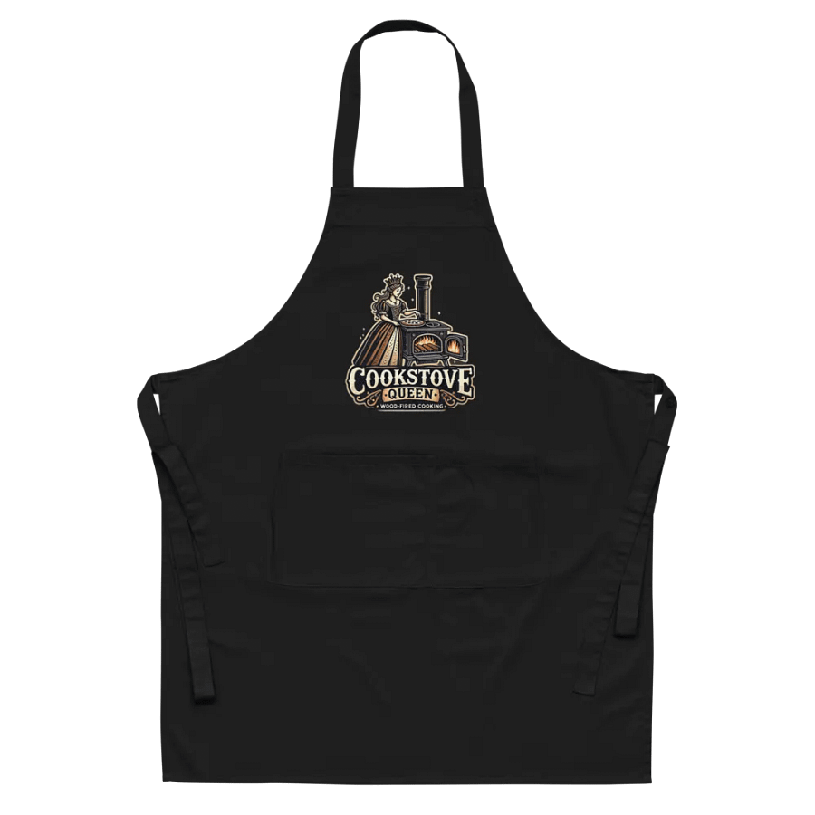 Organic Cotton Black Apron Cookstove Queen product image (5)
