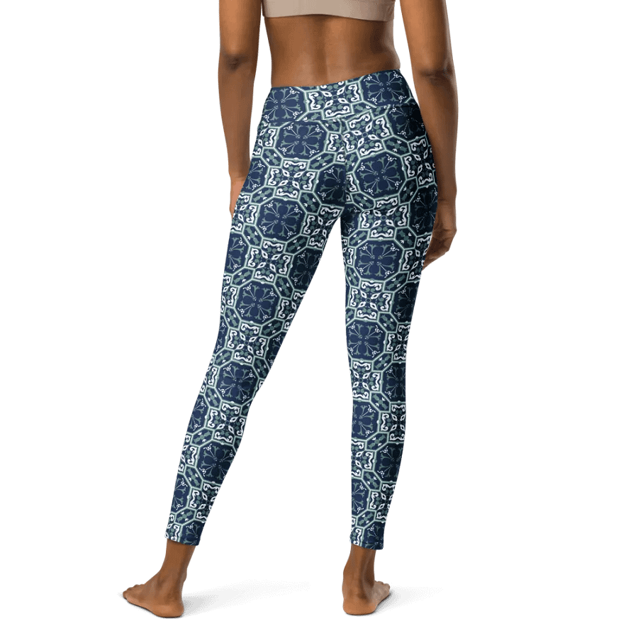 Geometric Elegance High-Waist Patterned Leggings product image (2)