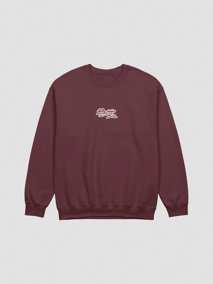 Bubbly and a B*tch embroidered crewneck (monochrome maroon) product image (2)