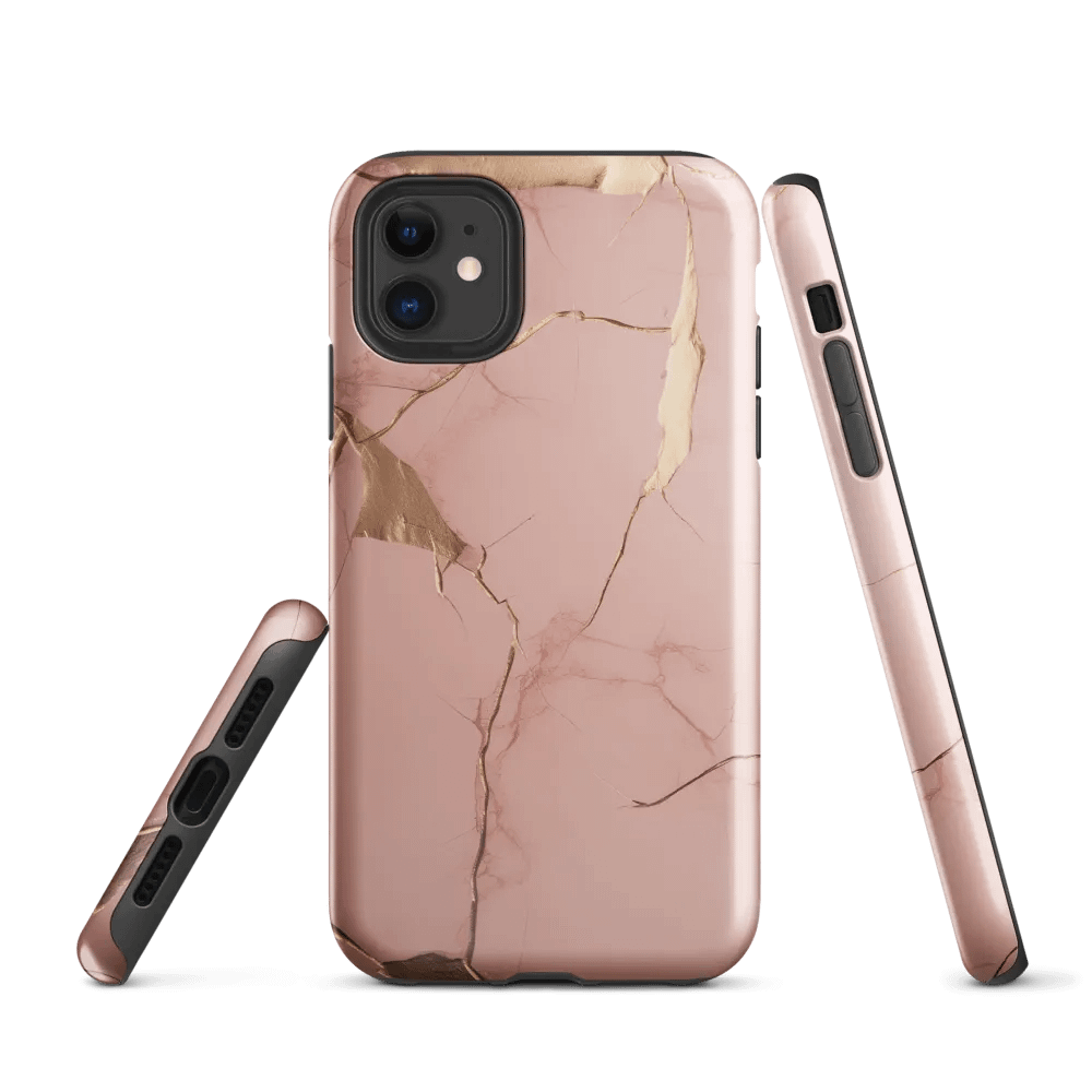 Peach & Gold Kintsugi Tough iPhone Case product image (1)