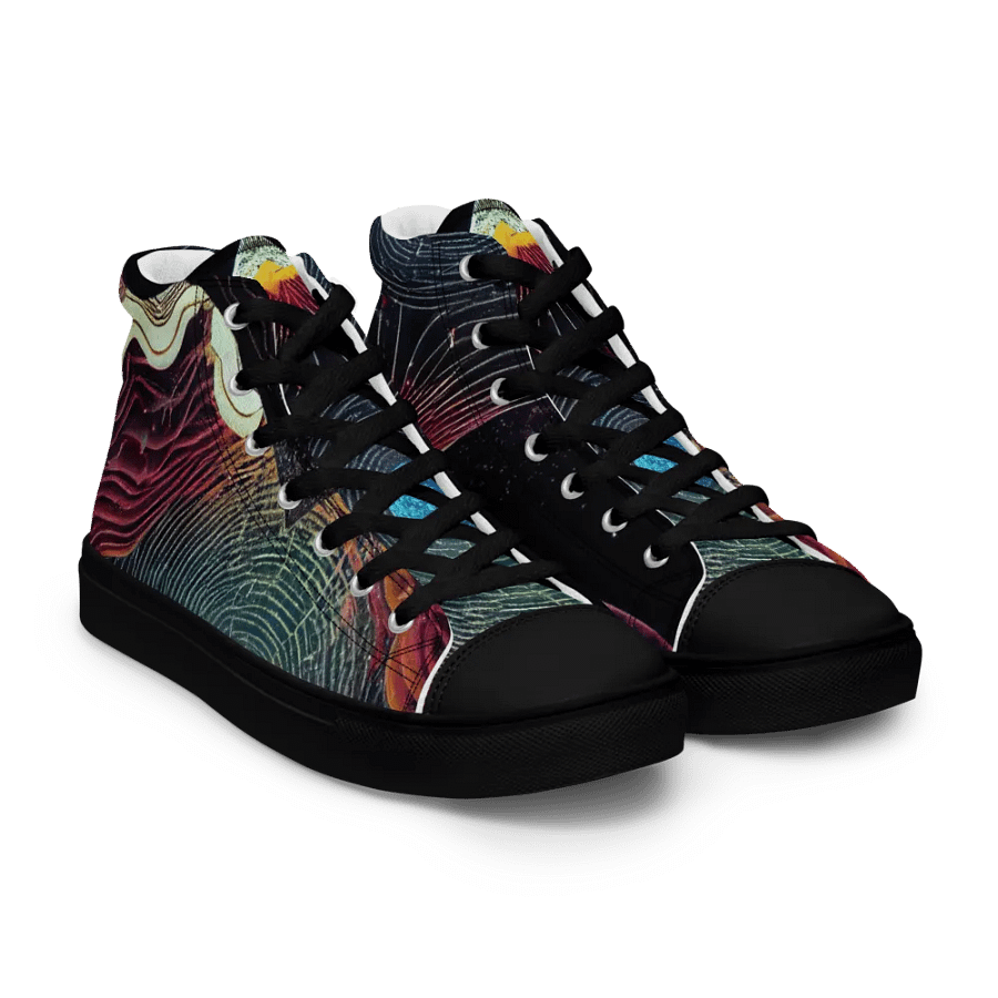 Cosmic Wave Women's premium canvas High Tops product image (8)