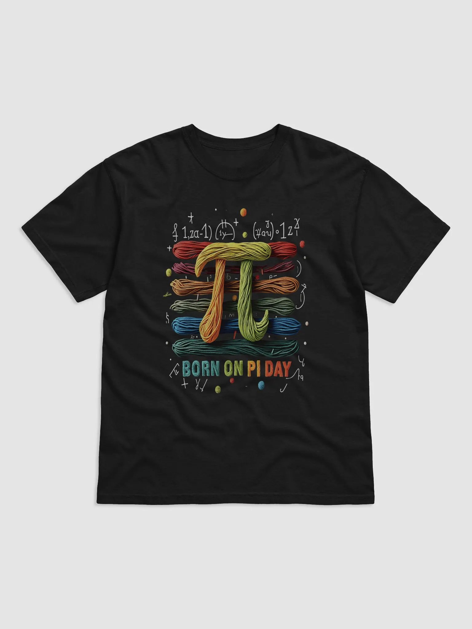 Born on Pi Day Comfort Heavyweight T-Shirt - Colorful Yarn Art Math Design | Geek & Nerd Gift product image (8)