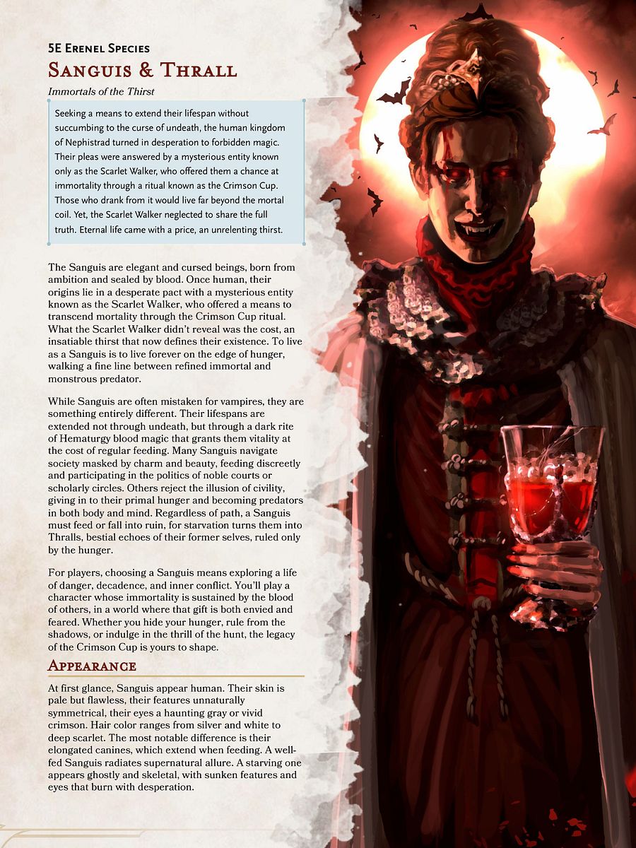 Sanguis | 5E Species product image (2)