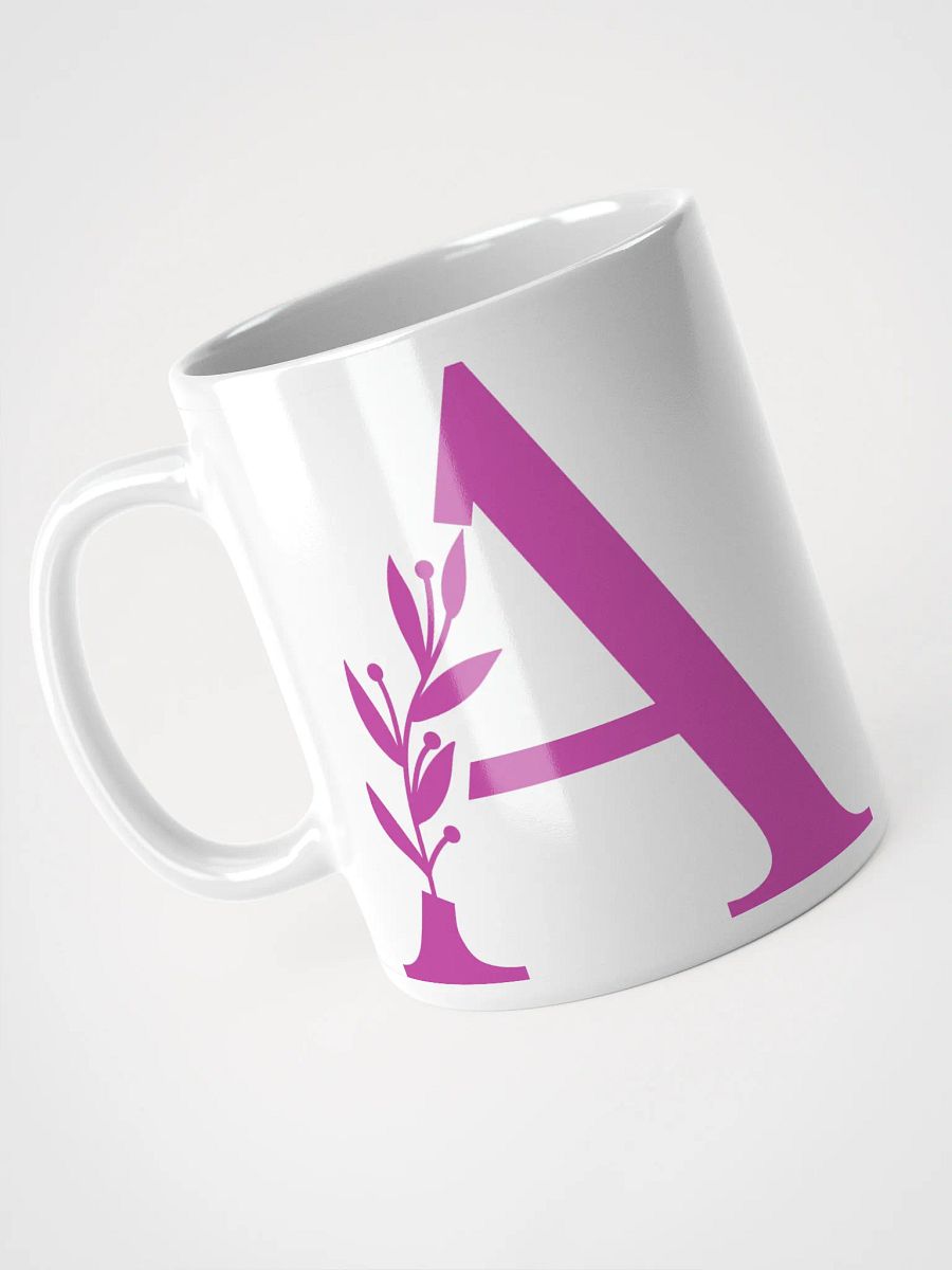 Aesthetic Foliage White Mug (Pink) product image (3)