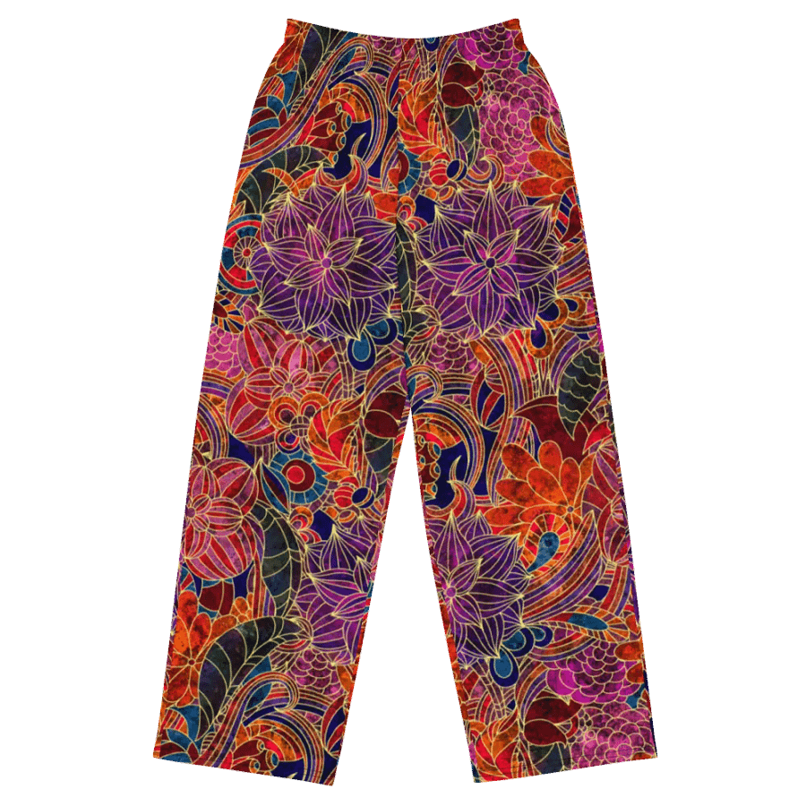 Golden Floral Wideleg Pants product image (2)