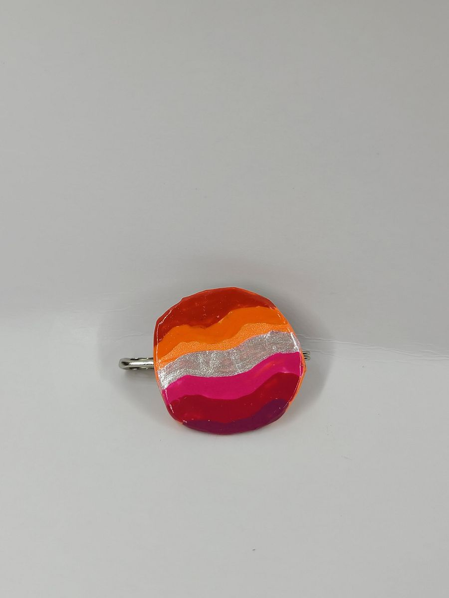 lesbian pride bottle cap pin product image (1)