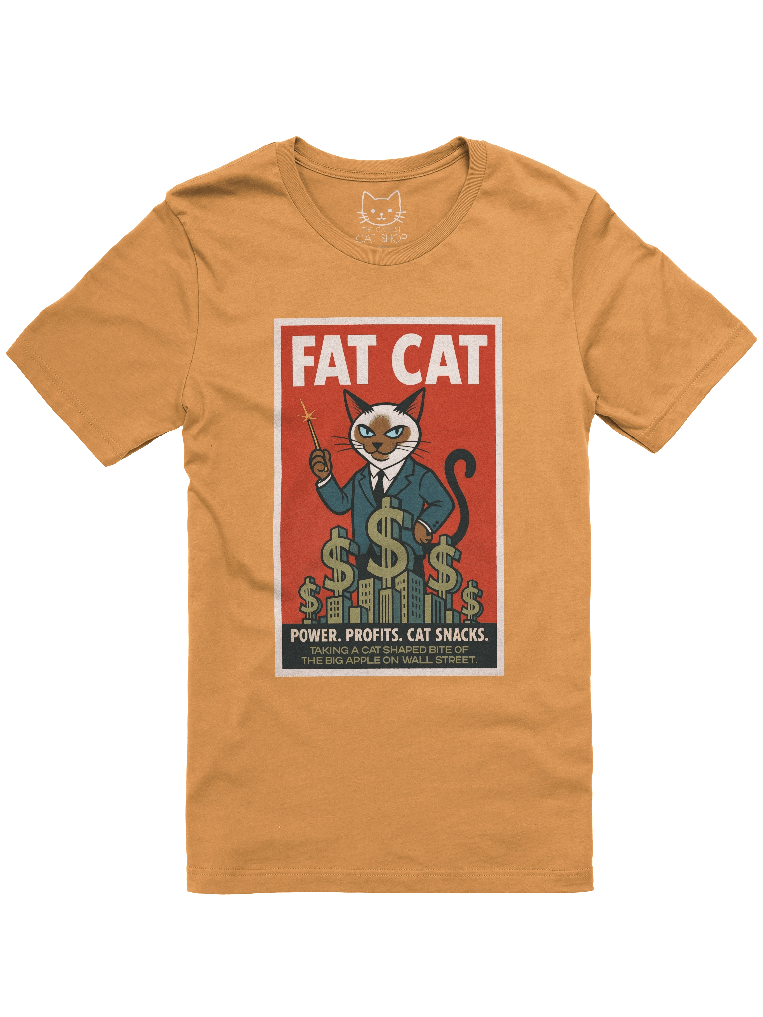Fat Cat Siamese Cat of Wall Street Unisex T-Shirt product image (97)