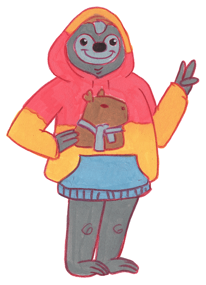 sticker : pan sloth (dono) product image (1)