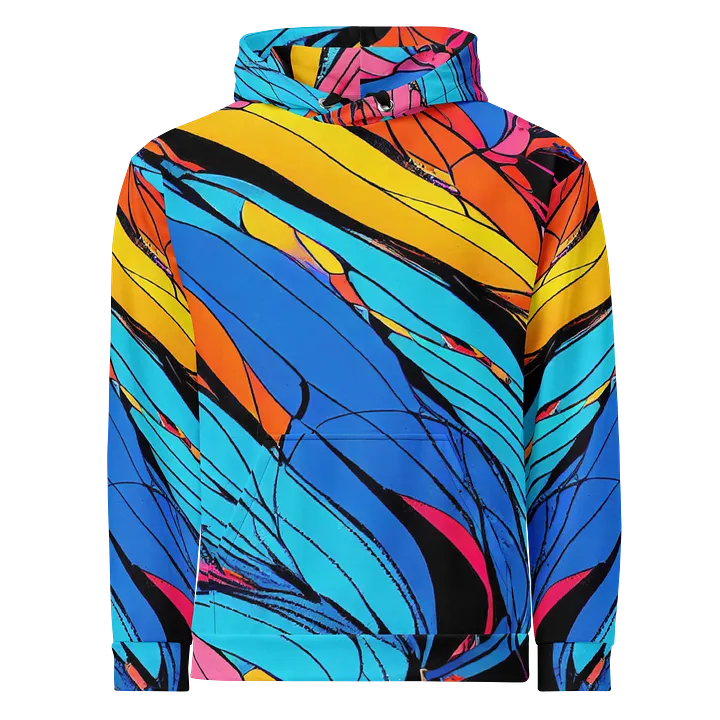 Vibrant Swirls Unisex Hoodie Colorful All-Over Print Hoodie for Artistic Streetwear & Bold Aesthetic Style product image (1)