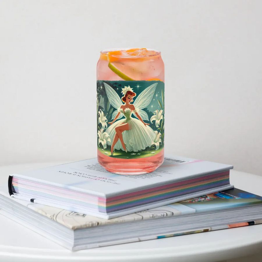 Enchanted Lily Fairy Can-Shaped Glass product image (34)