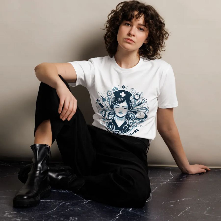 Grace Under Pressure Nurse Art Unisex Tee product image (10)