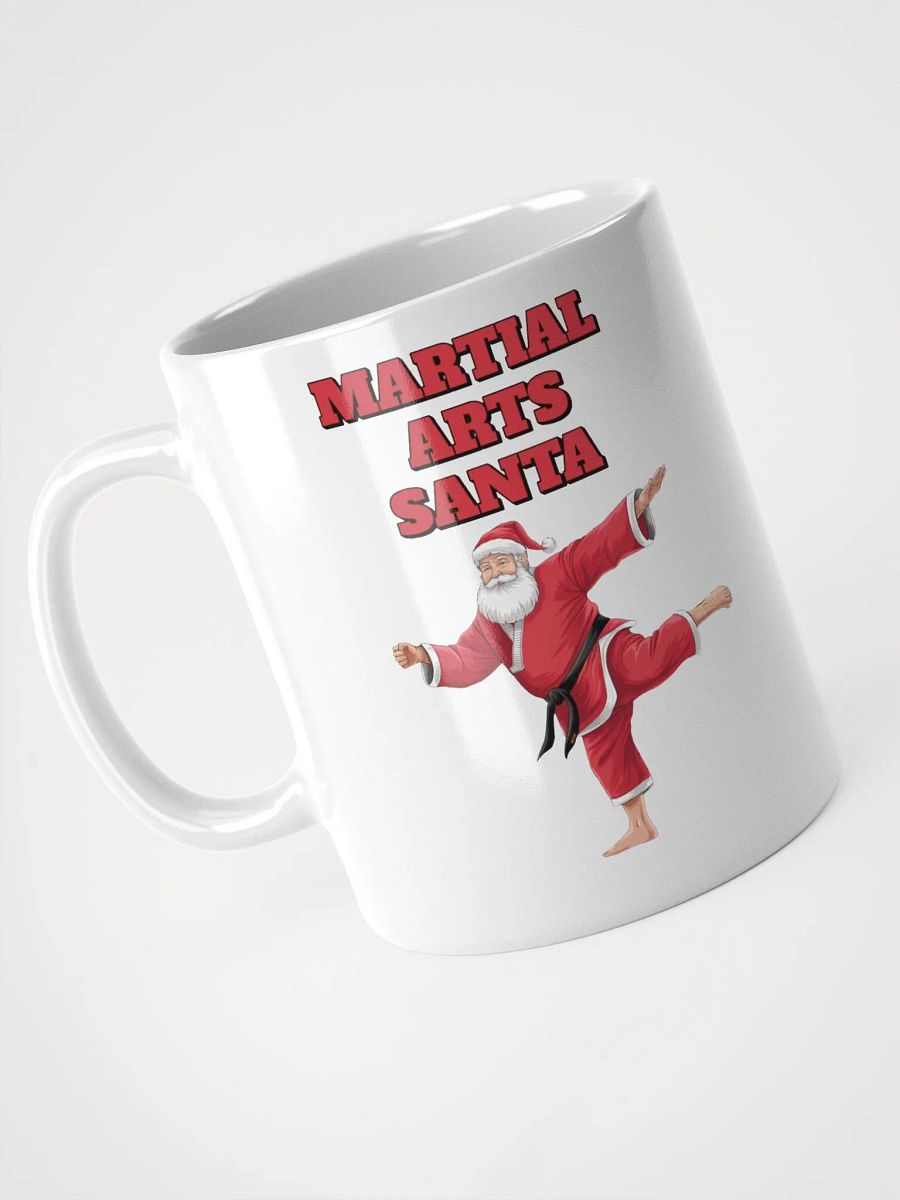 Martial Arts Santa - Funny Christmas White Mug product image (9)