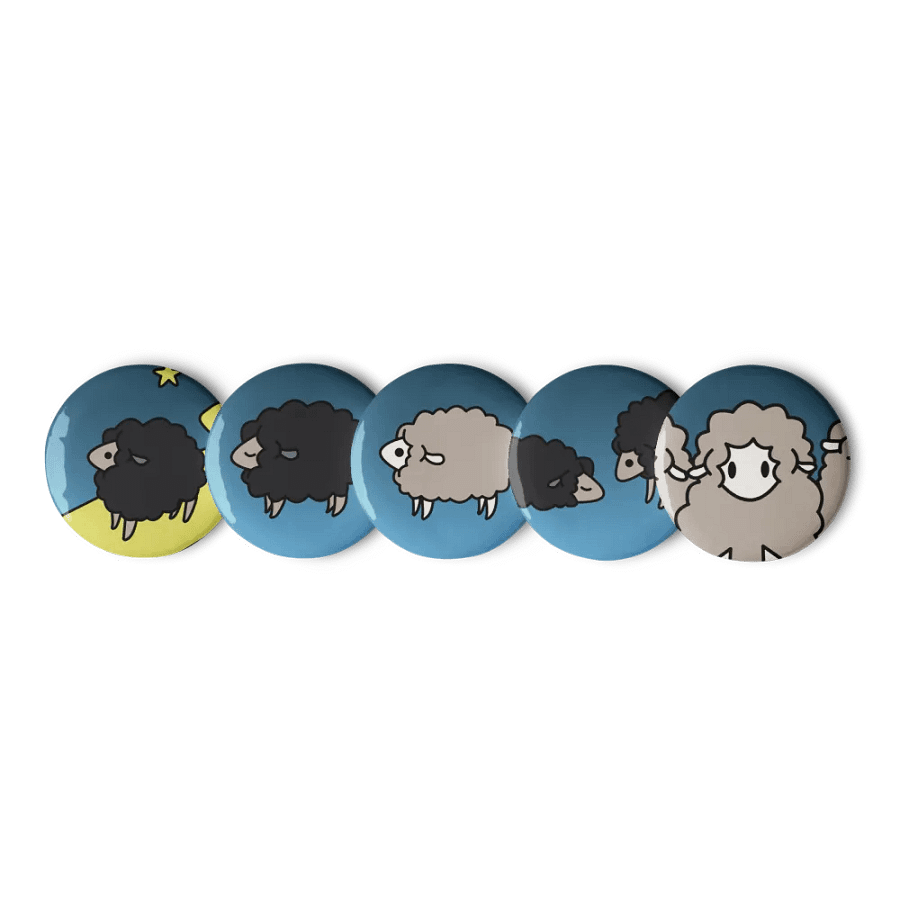 The Black Sheep Pinback Buttons product image (3)