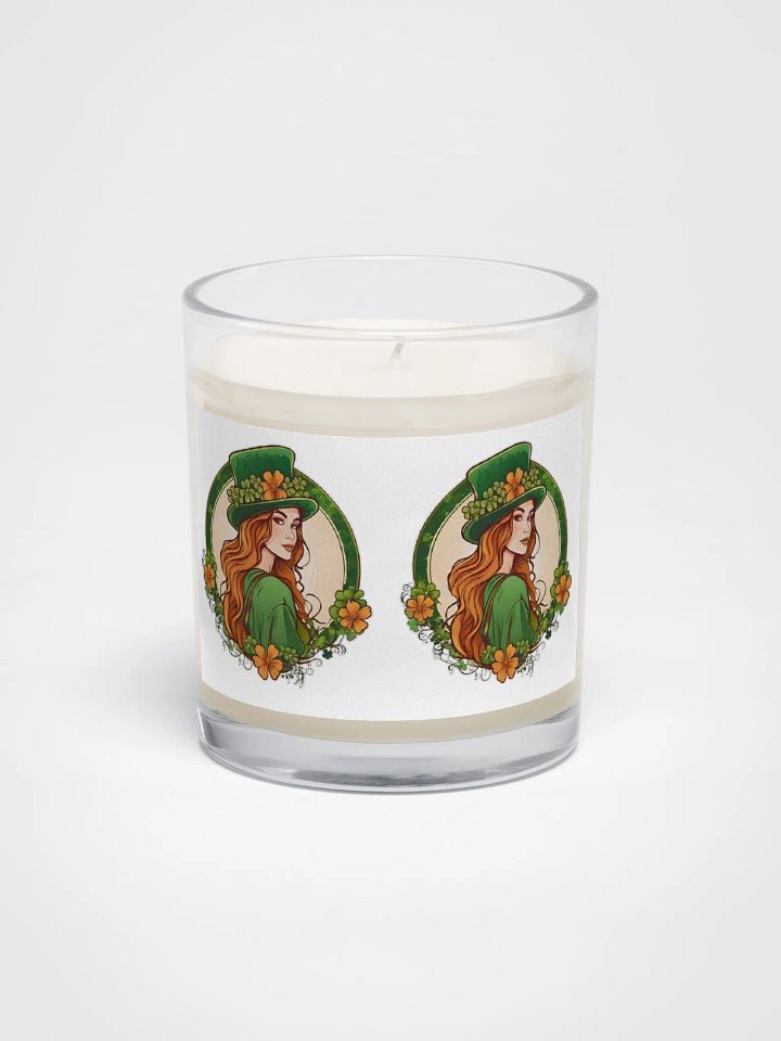 Whimsical Retro St Patrick’s Day Girl Candle product image (1)