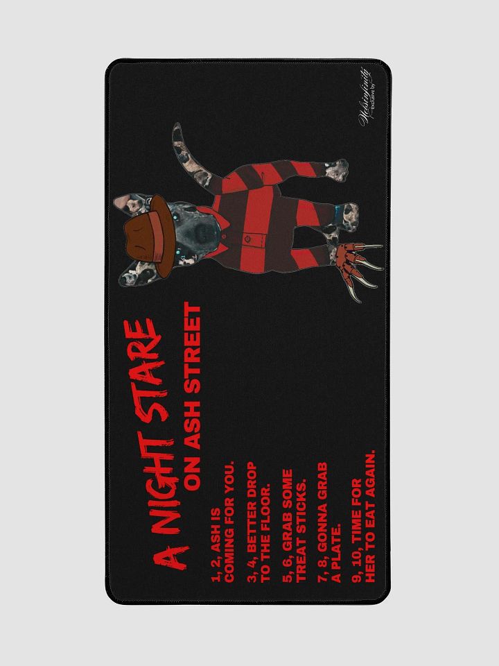 A Night Stare on Ash Street Desk Mat (Black) product image (2)