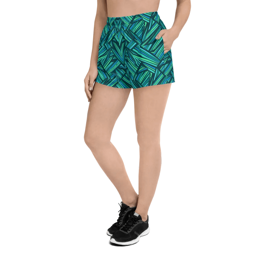 Aqua Angles | Unisex Athletic Shorts product image (4)