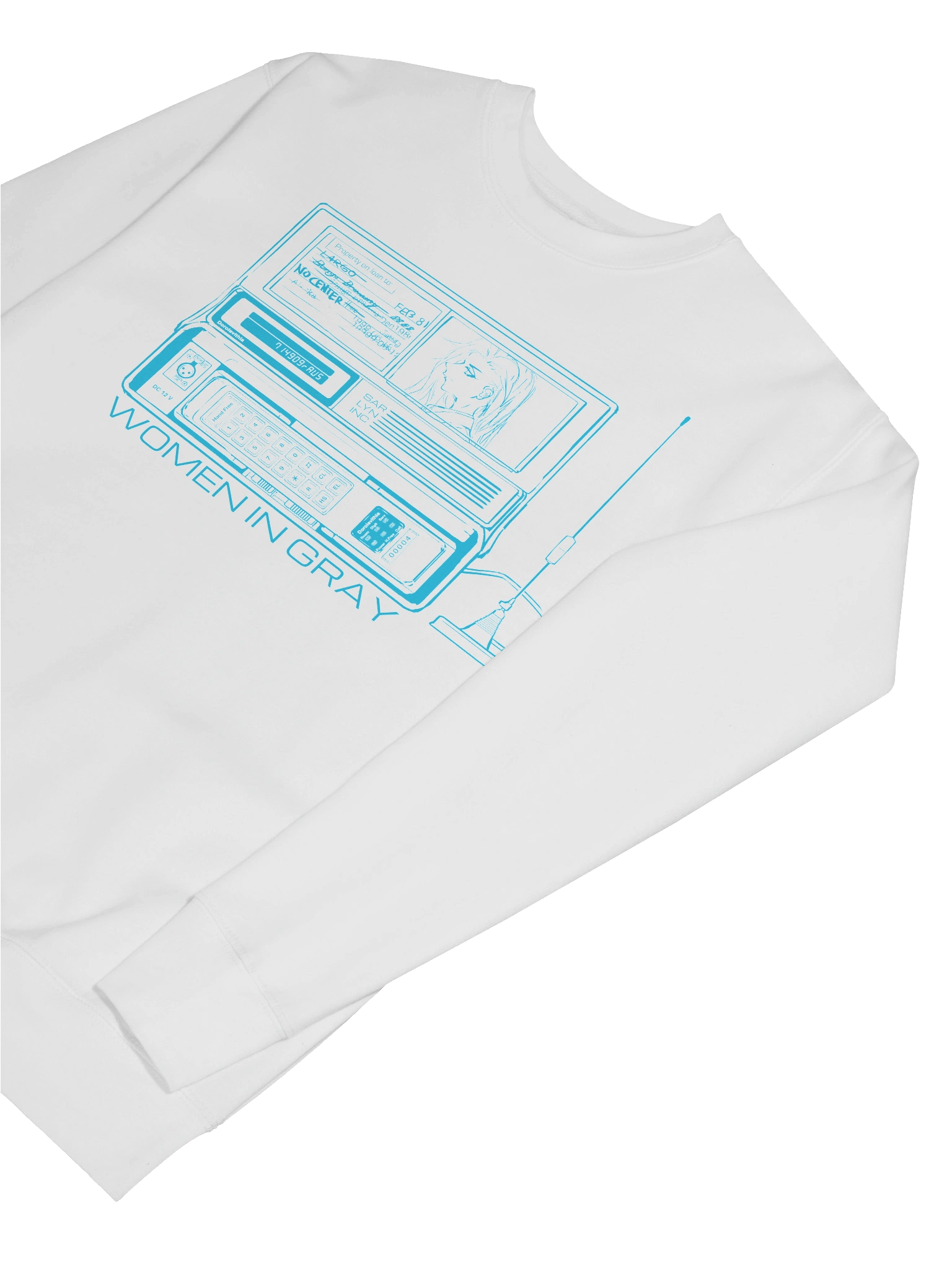 Women in Gray - Mobile Phone Long Tee (blue) product image (7)