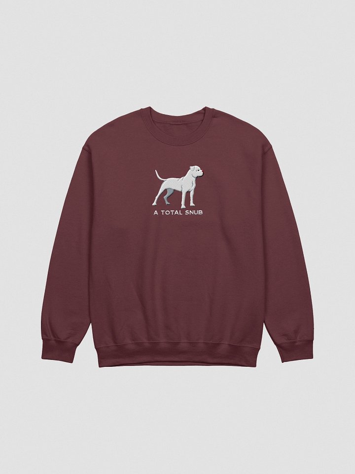 A Total Snub Sweatshirt (Embroidered) of an American Bulldog(White) product image (4)