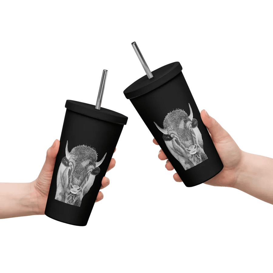 Bison Drawing Straw Cup product image (13)