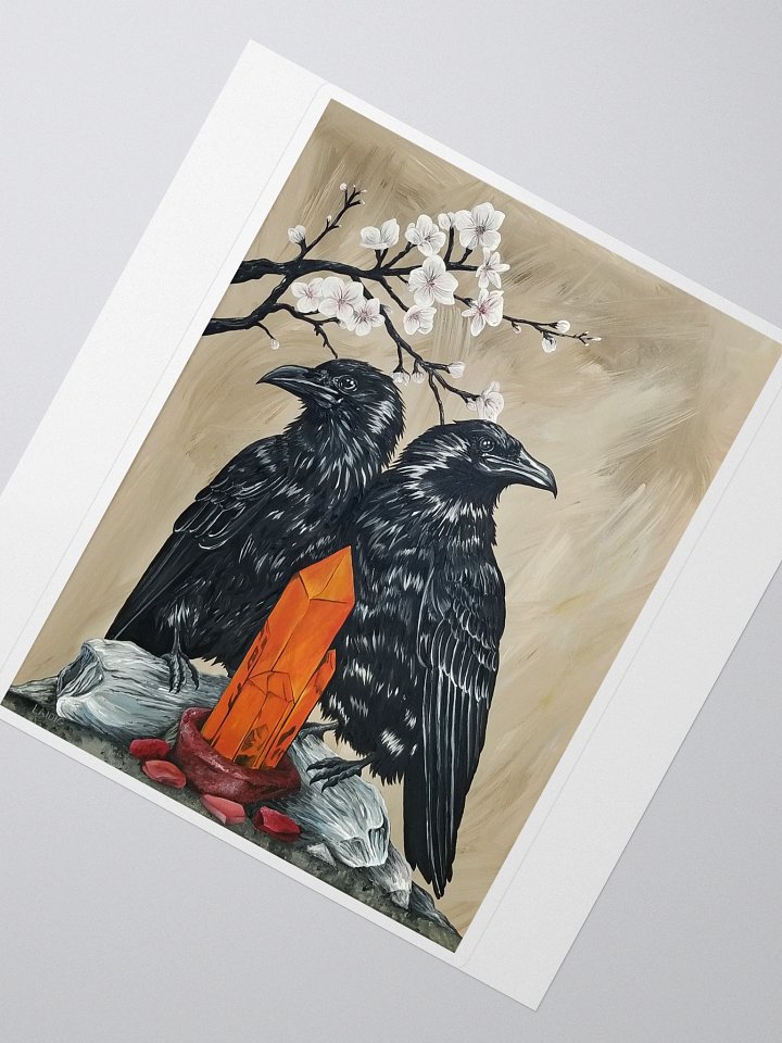 Tangerine quartz with ravens vinyl sticker product image (2)