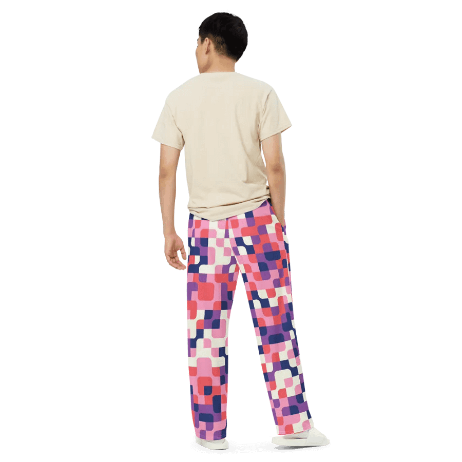 BUIII Pixelated Geometry: Amethyst Dawn Wide-Leg Pants product image (5)