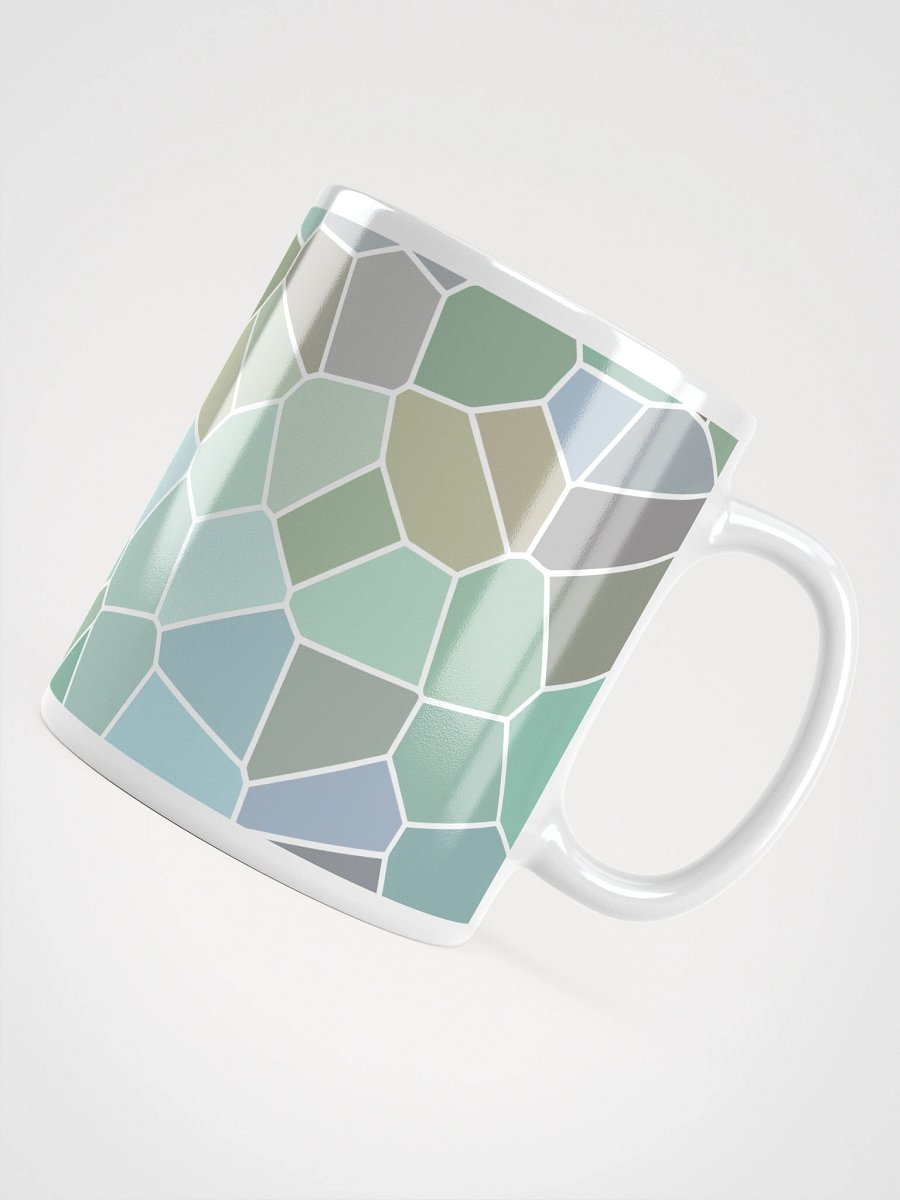 Mug Blanc Mozaïque Serra - Design Géométrique Rétro Chic - Cadeau Déco product image (4)
